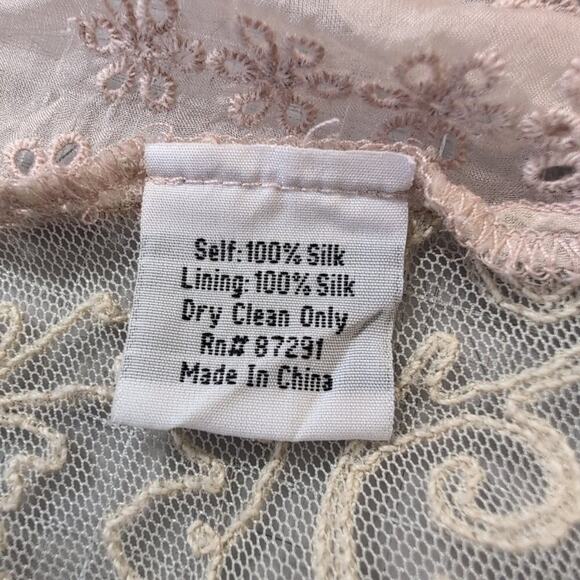 4 Love and Liberty Romantic Patchwork Pieced Lace Silk Tunic, Size S, Bohemian - Picture 4 of 7